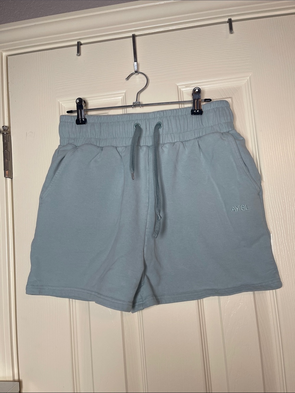 AYBL Pale Blue Drawstring Athletic Shorts